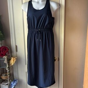 Calla sleeveless navy blue dress